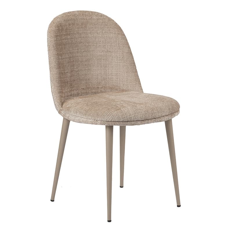 Eetkamerstoel cream boucle set van 2 - 45,5x54,5x80 cm