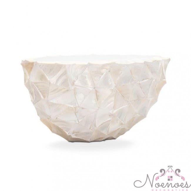 Schelpenvaas Mother of Pearl creme 60x30 cm