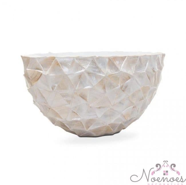 Schelpenvaas Mother of Pearl creme 80x35x40 cm