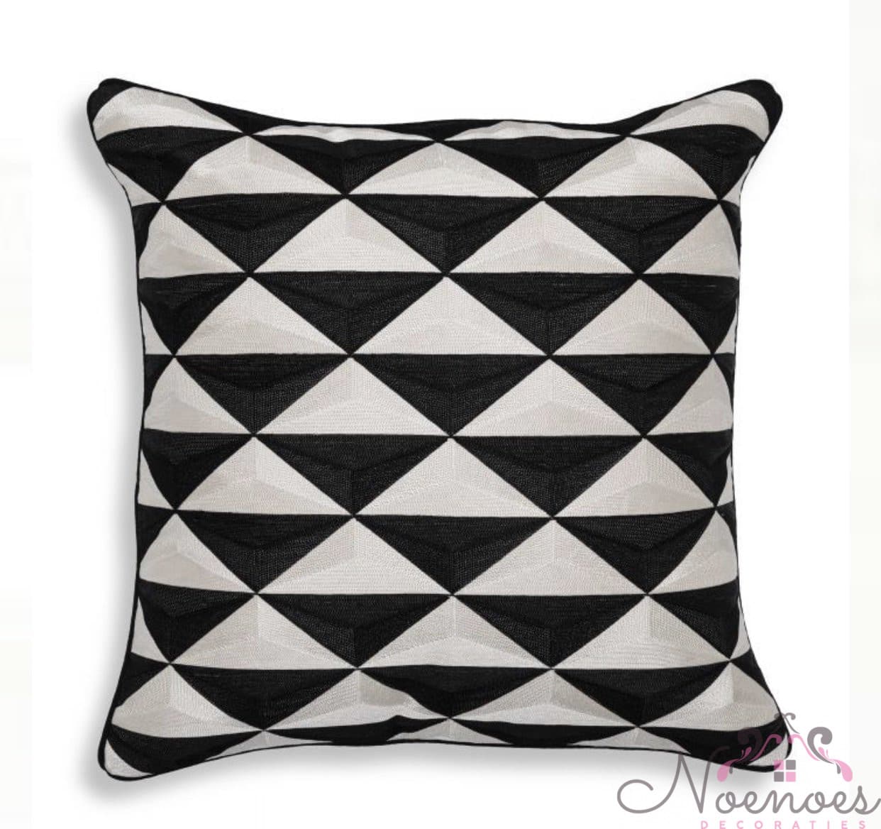 Sierkussen Eichholtz Cushion Mist zwart-wit geometrisch 50x50 cm