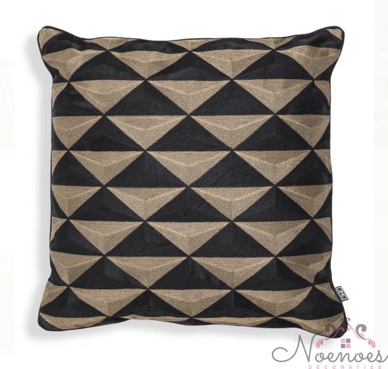 Eichholtz sierkussen Mist square zwart-goud 50x50 cm