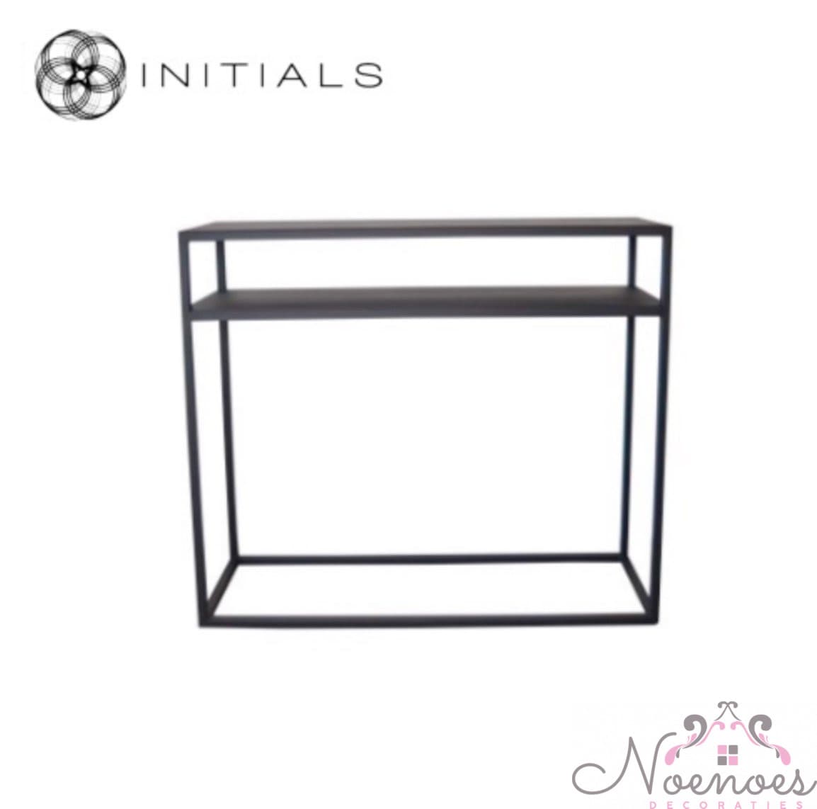 Side table Broadway zwart metaal 100x32x80 cm