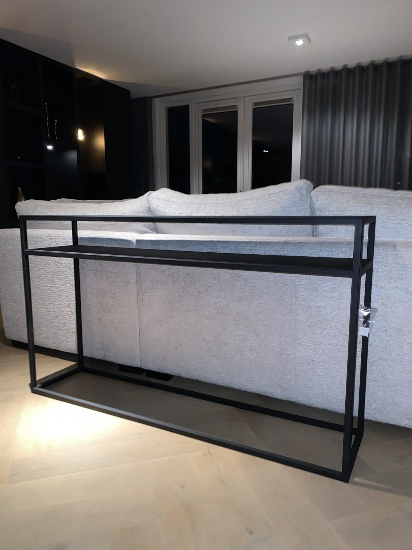Sidetable Broadway 2 Raw Iron Black 140x40x80 cm