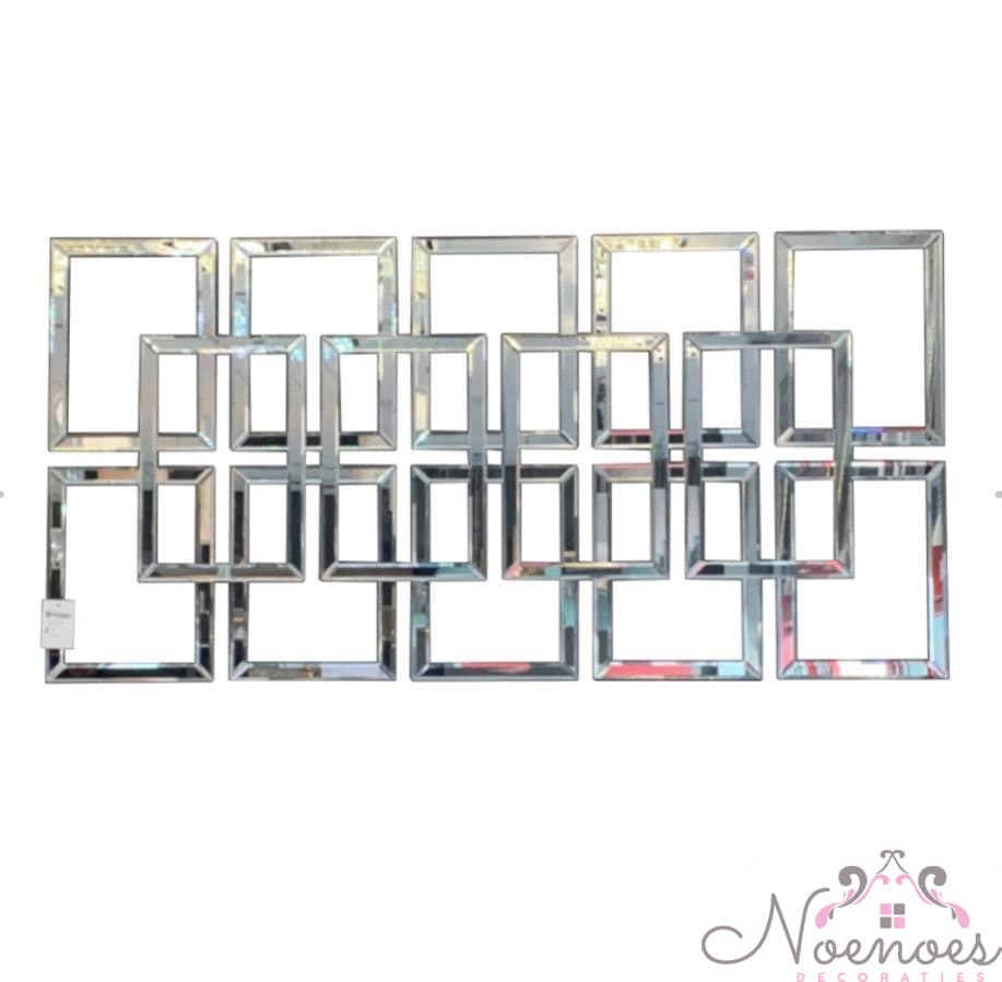 Spiegel Andalusië geometrisch zilver 160x80 cm
