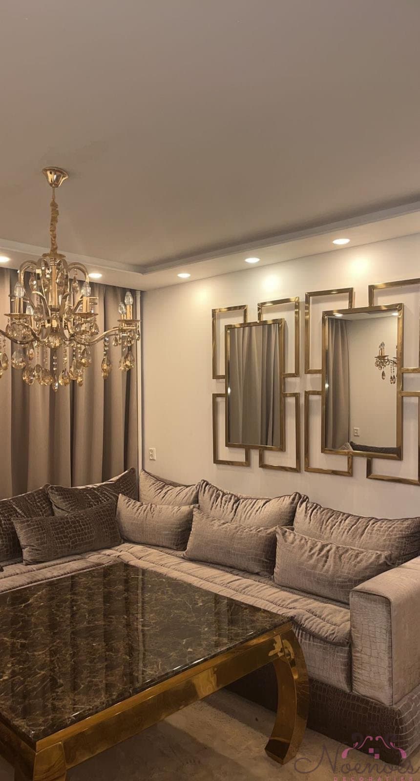Spiegel goud met frame 120x80 cm - set van 2