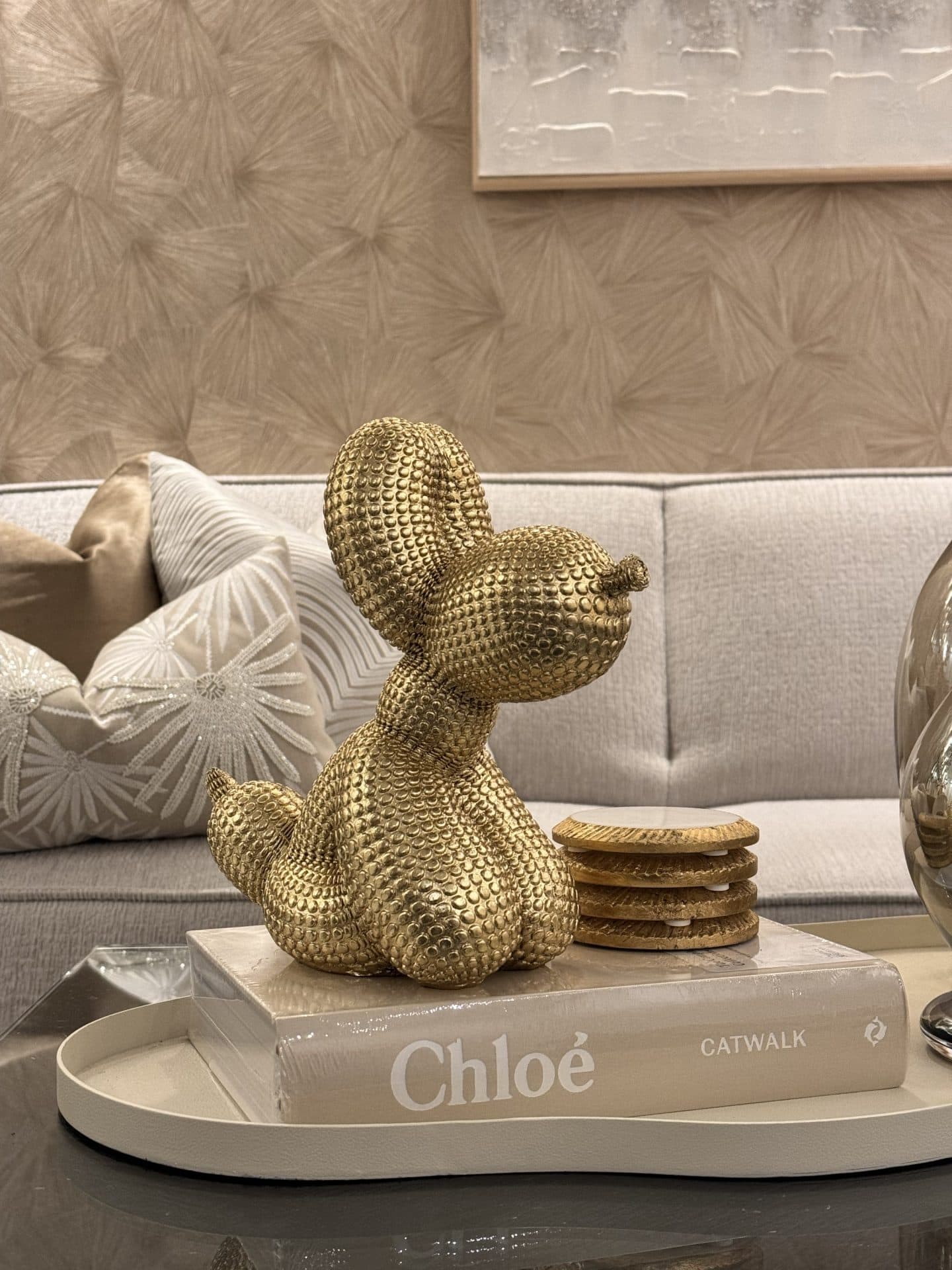 Balloon doggy decoratief beeld goud 11x26x25 cm