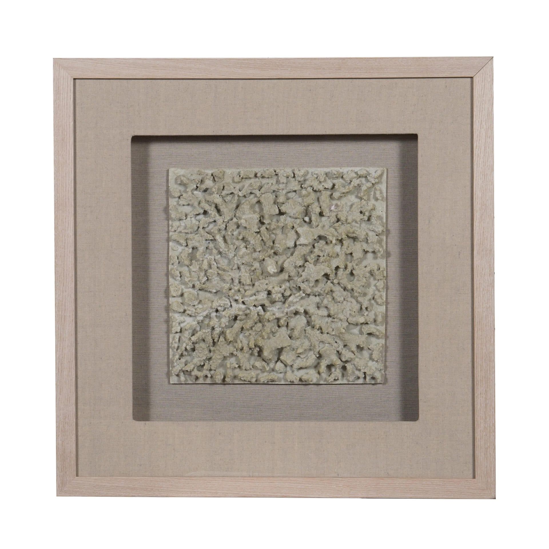 3D wanddecoratie lijst met koraalstructuur 60x60 cm