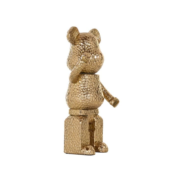 Beer decoratief object goud staand 14x10,5x30 cm