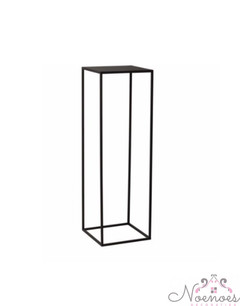 Zuil zwart open frame metaal 38x38x120 cm