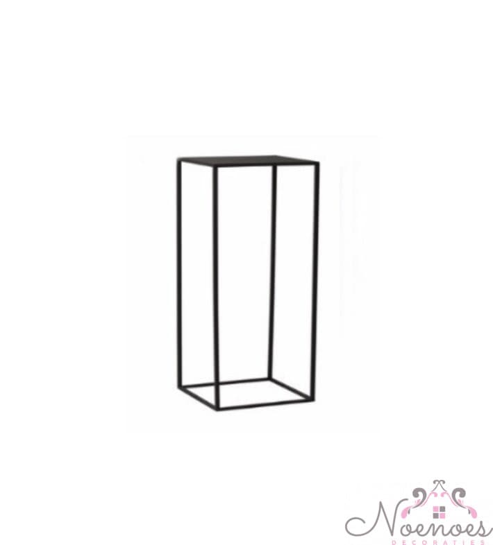 Zuil zwart open frame ijzer 38x38x80 cm