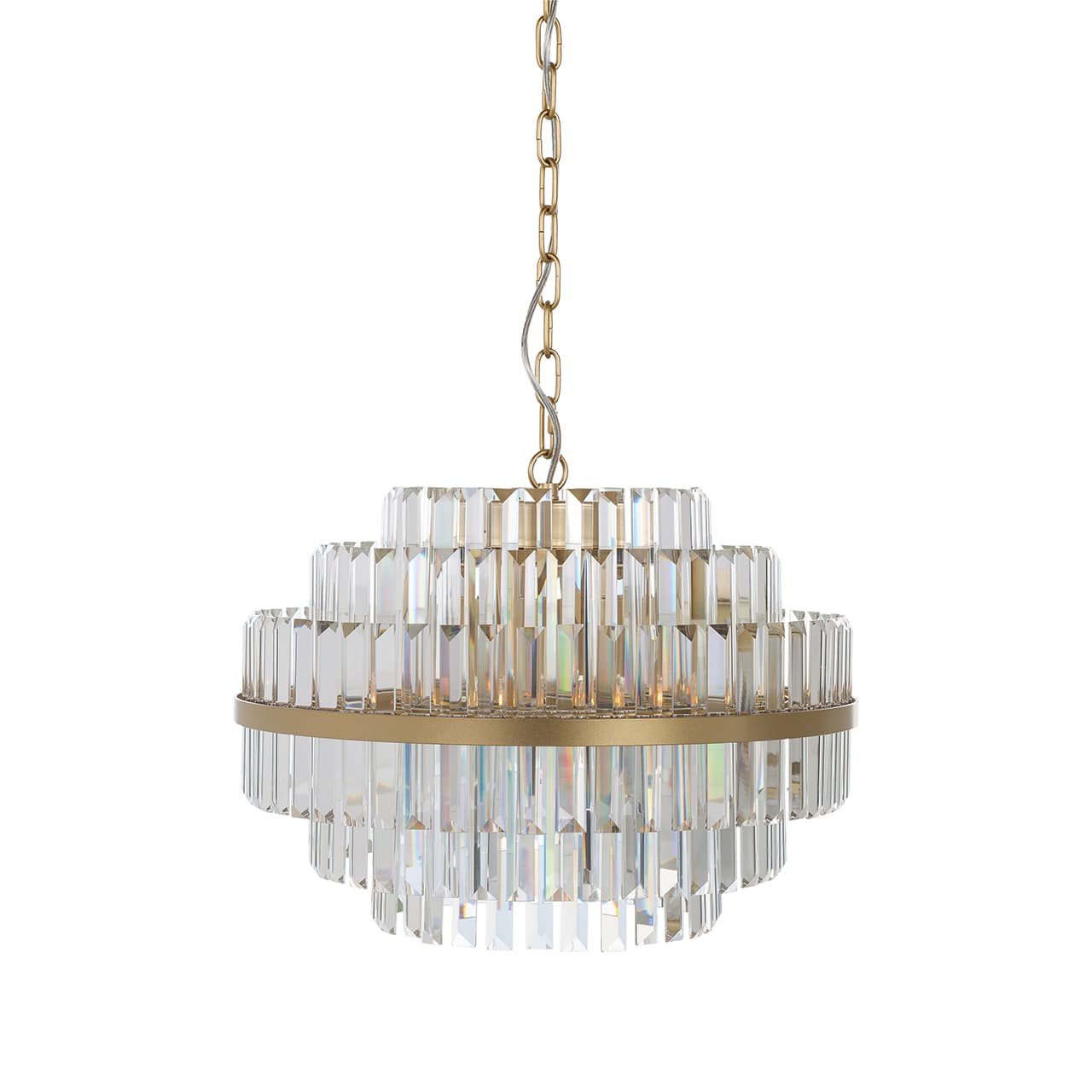 Hanglamp Desire brushed gold kristal small