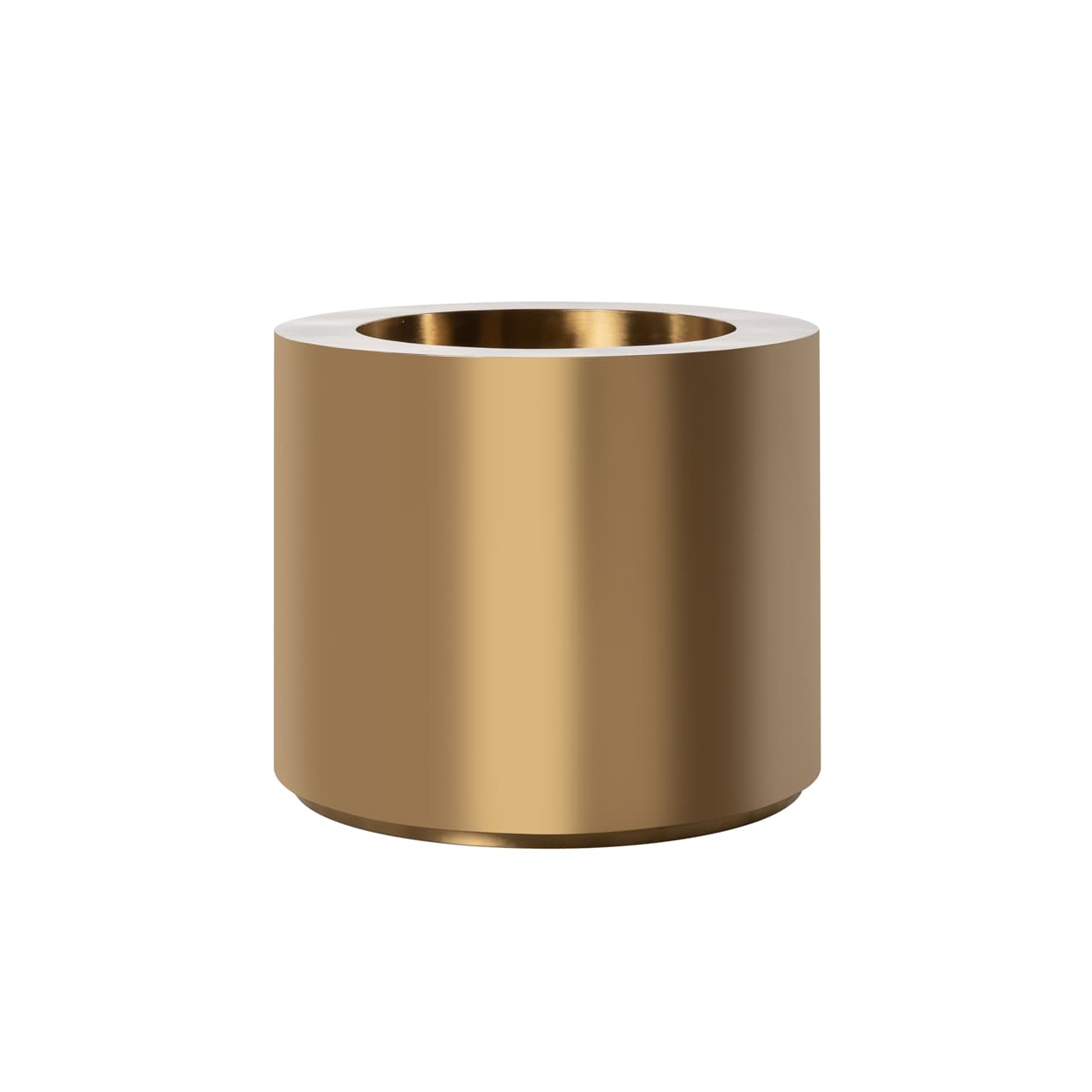 Plantenbak Donna brushed gold RVS 60 cm rond