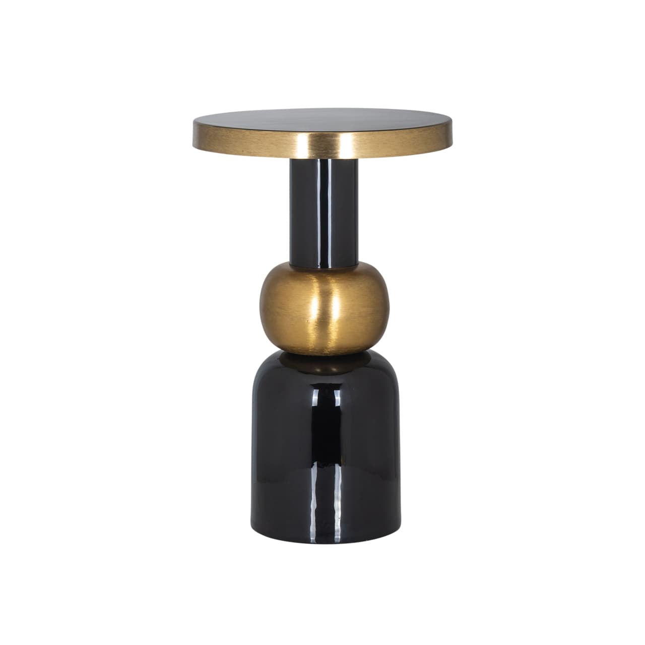 Bijzettafel Mose zwart-goud rond 41 cm diameter