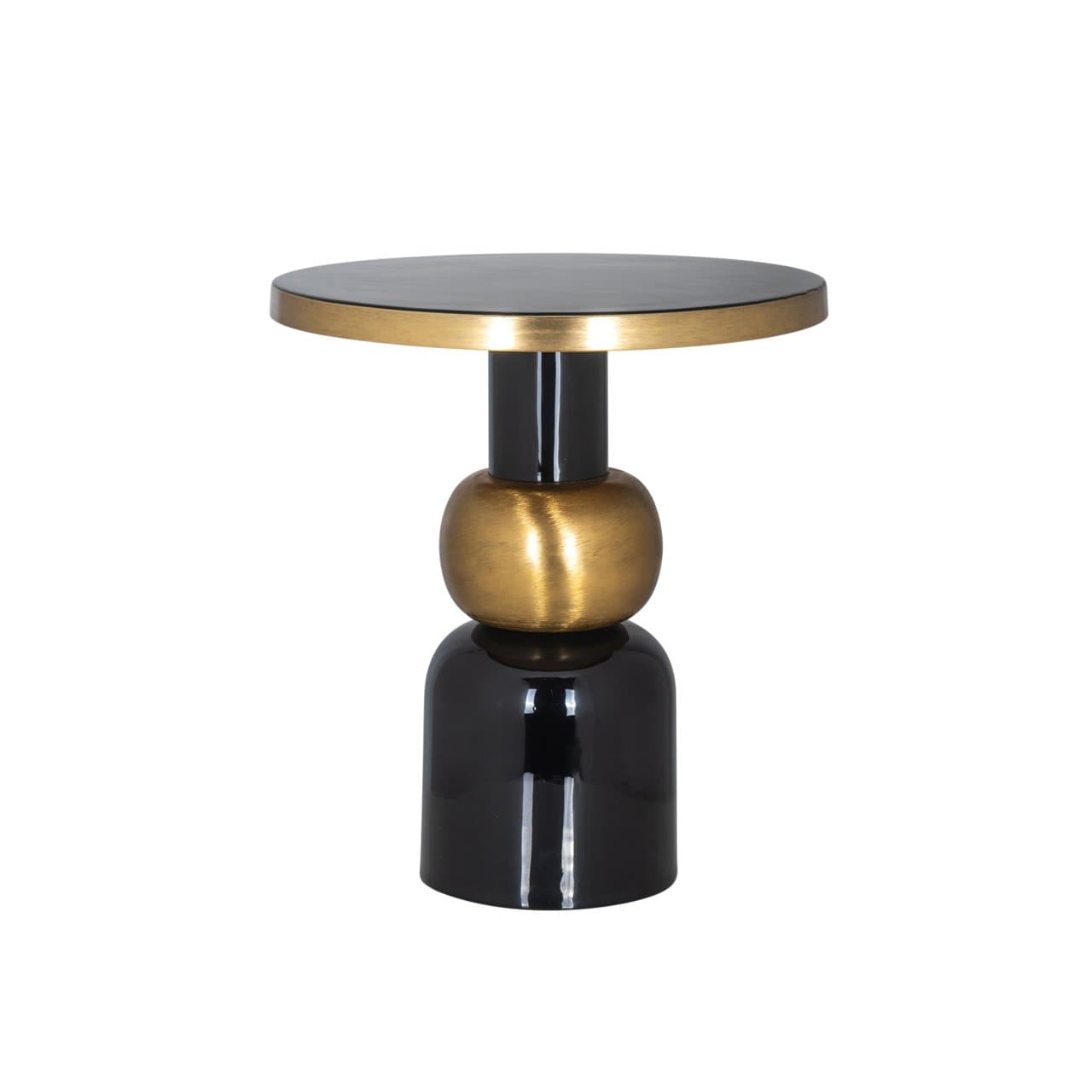 Bijzettafel Mose zwart-goud rond 51 cm diameter
