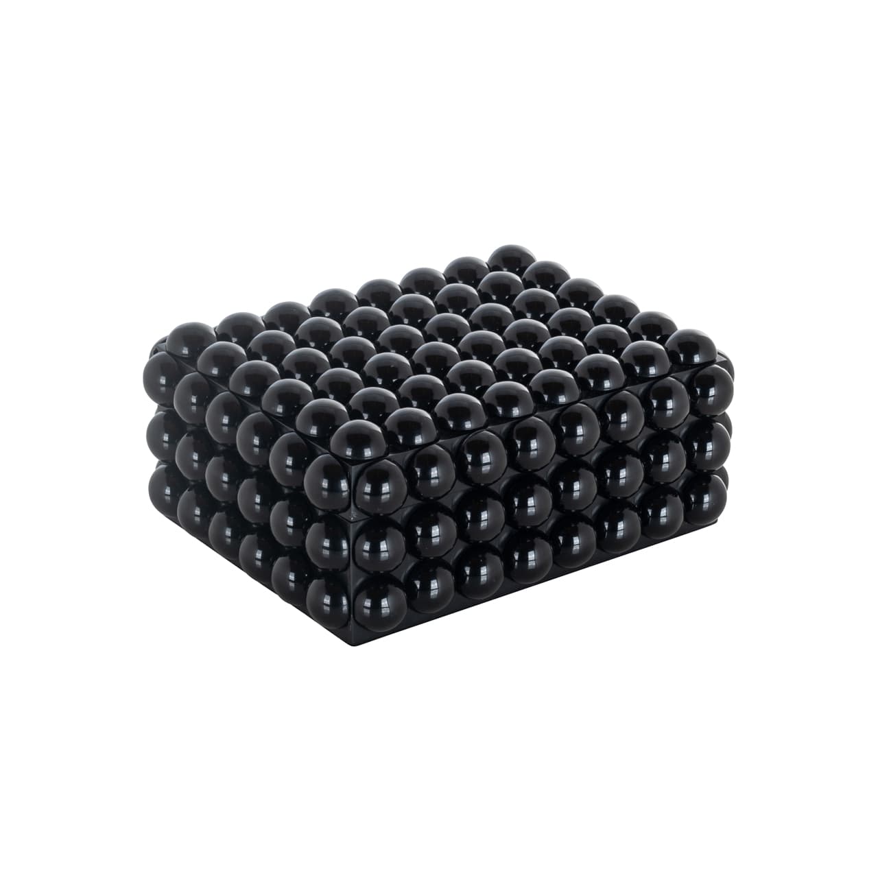 Opbergdoos Batool zwart klein - resin en MDF 25x10,5 cm