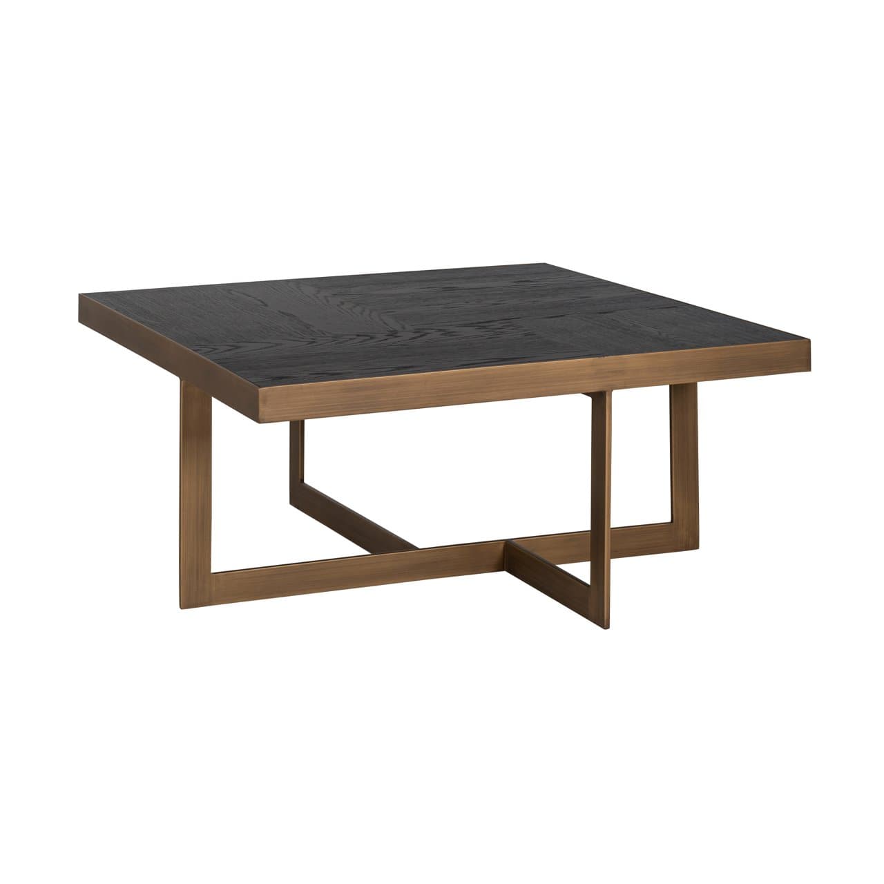 Salontafel Cambon 90x90 cm dark coffee eiken fineer en metaal