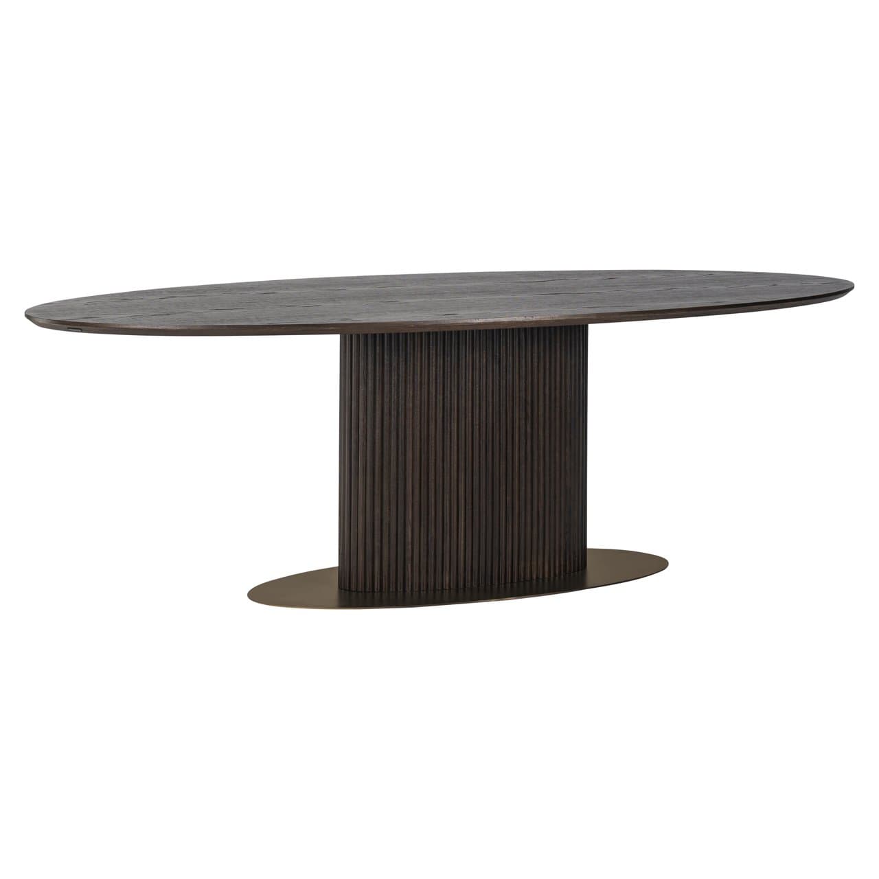 Eettafel Luxor ovaal bruin eiken 300 x 120 cm