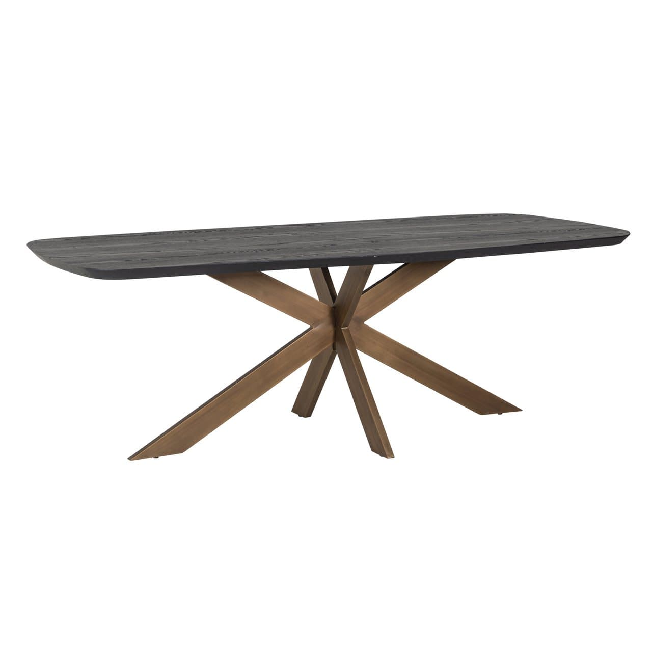 Eettafel Cambon dark coffee danish oval 230 cm