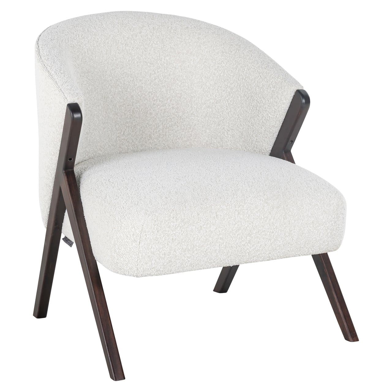 Lounge stoel Mia op maat - beukenhouten poten, polyester bekleding