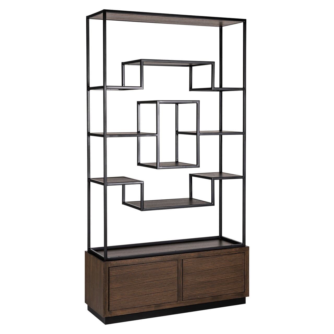 Wandkast Bonvoy brown eikenfineer met 2 lades 222 cm