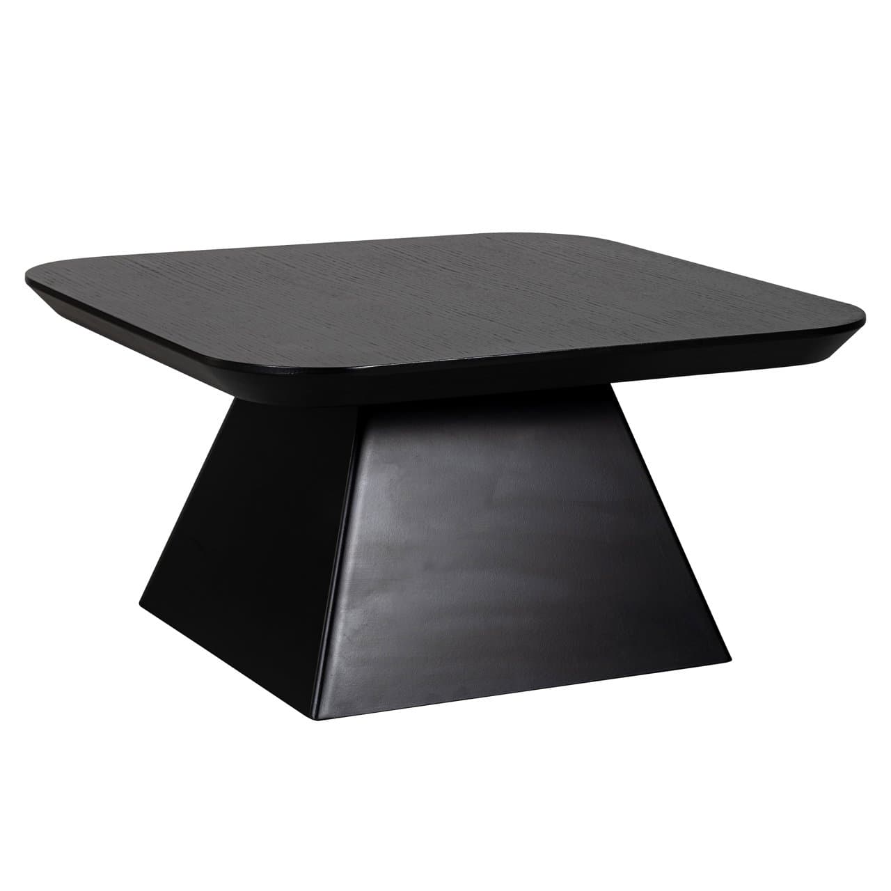 Salontafel Bonvoy zwart eiken fineer 70x70x35 cm
