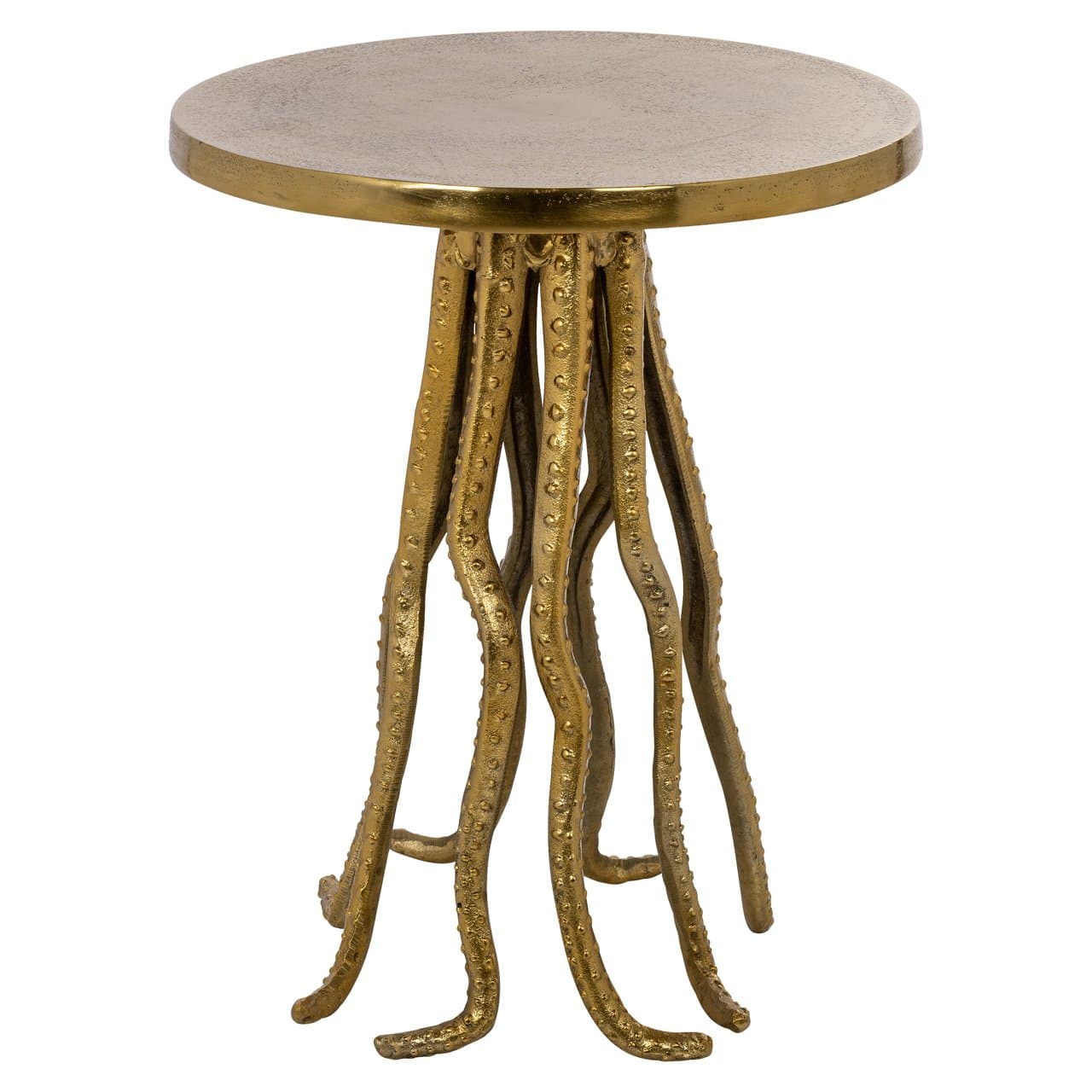 Bijzettafel Macey goud aluminium met octopus poten 51 cm