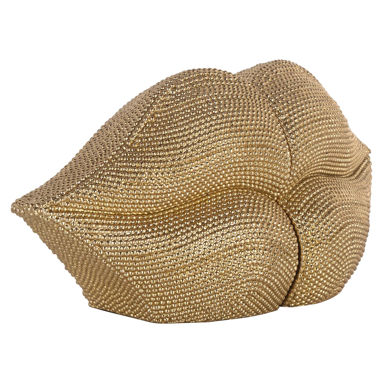 Boekenstandaards lips goud polyresin set van 2 stuks