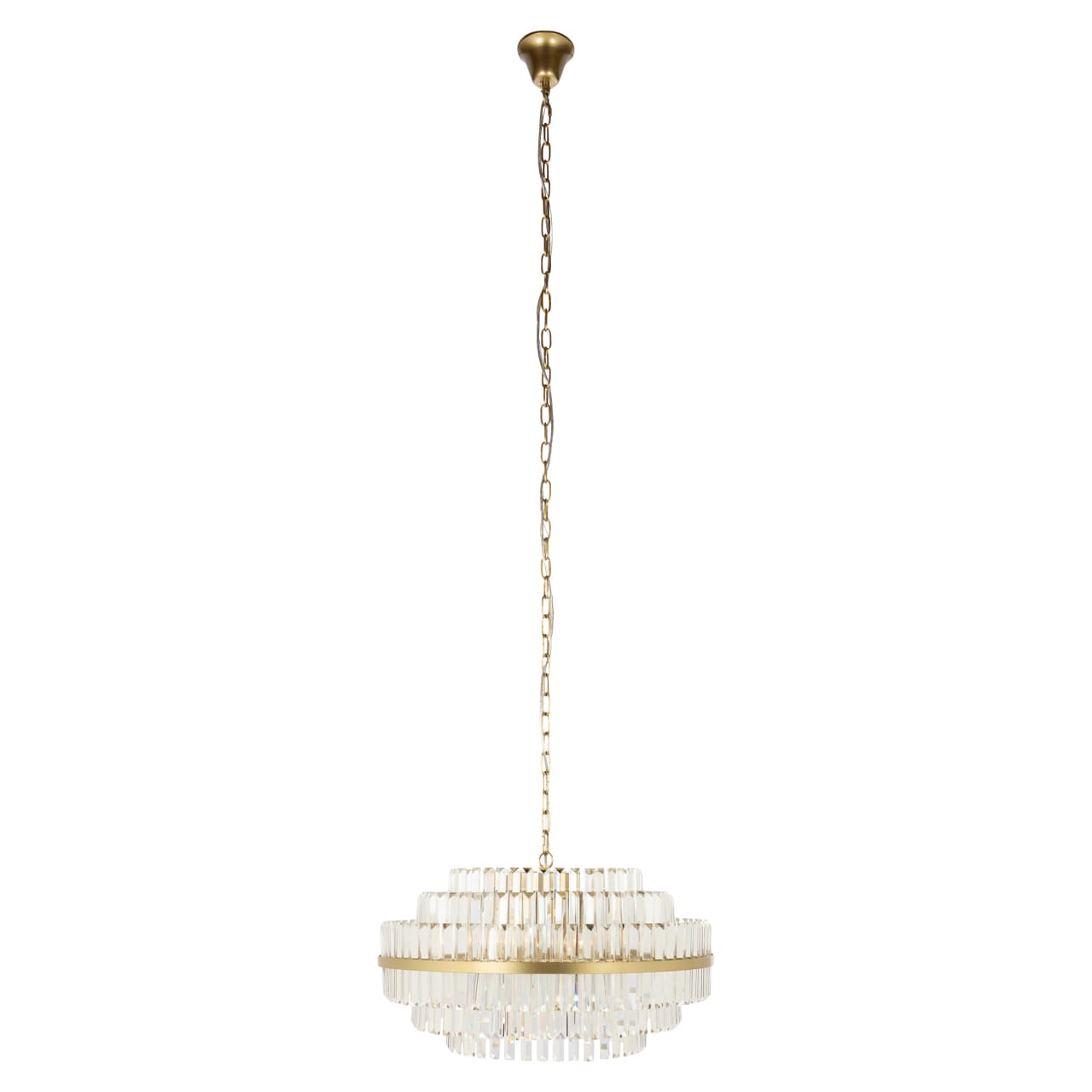 Hanglamp Desire brushed gold met kristallen pegels medium