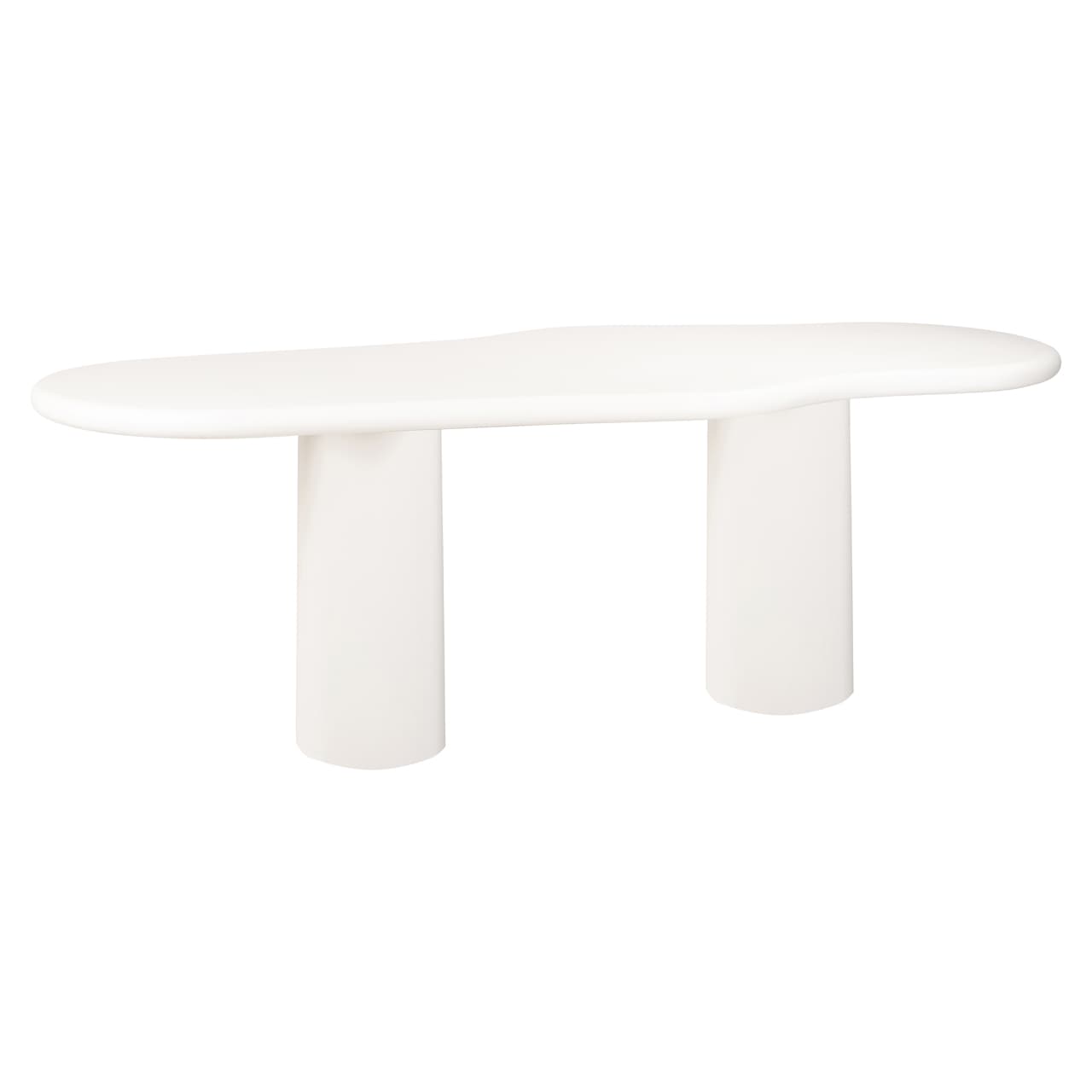Eettafel Bloomstone wit organisch 260x77 cm MDF pleisterfinish
