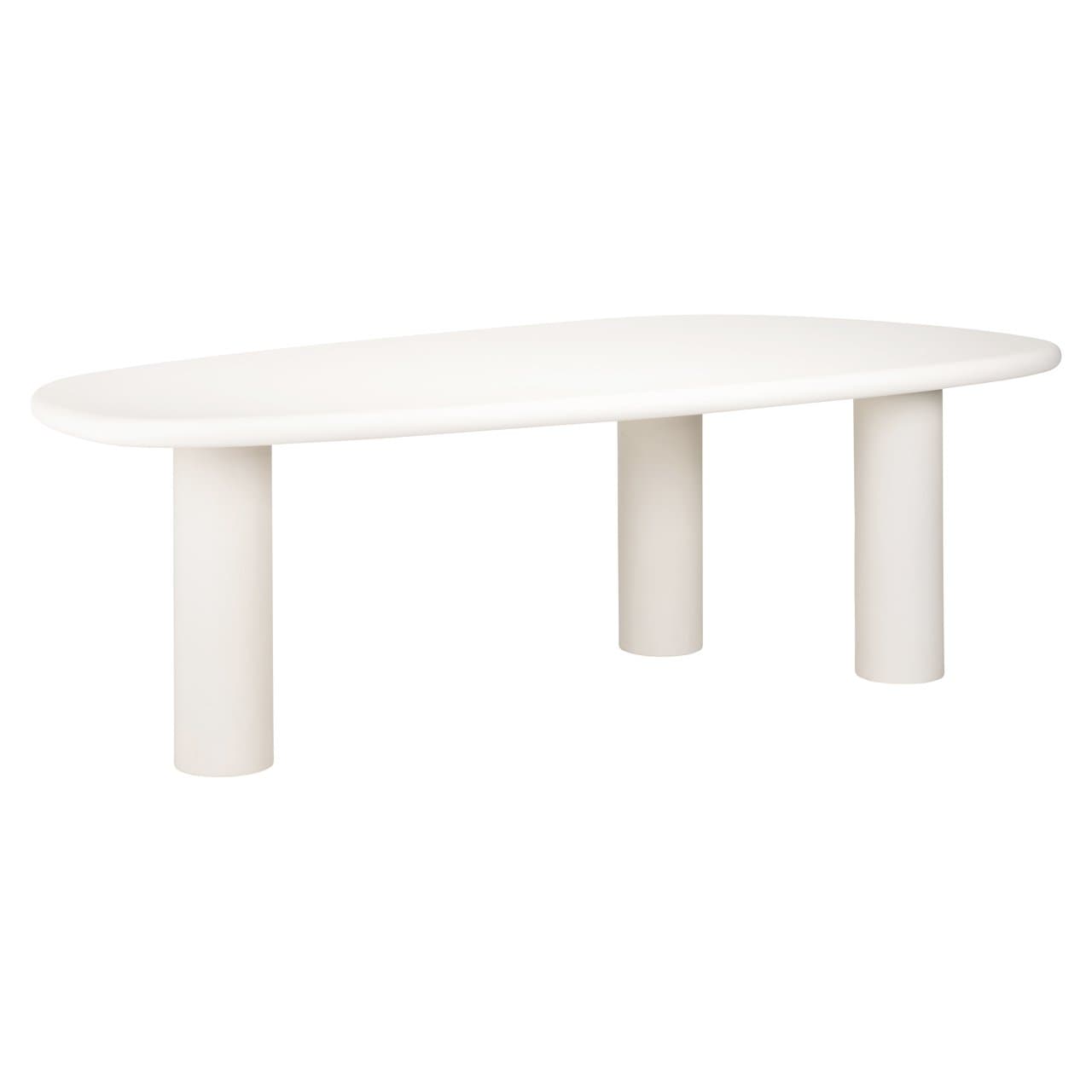 Eettafel Bloomstone white 235 cm - MDF met eco plaster finish