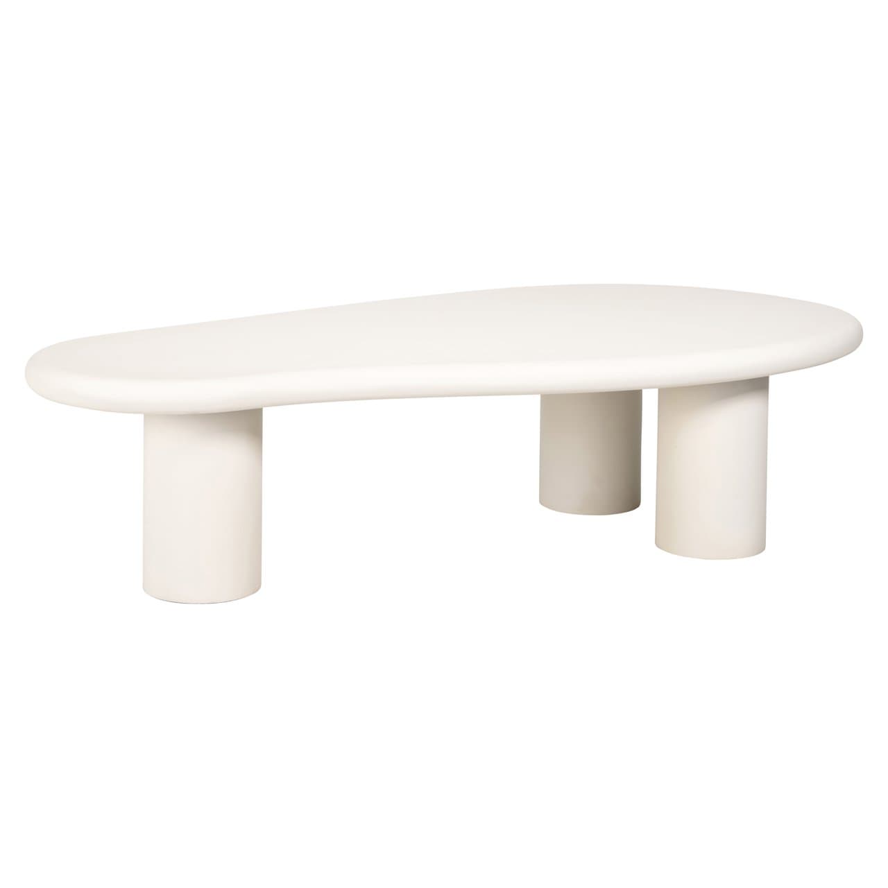 Salontafel Bloomstone white organisch 160x80x40 cm