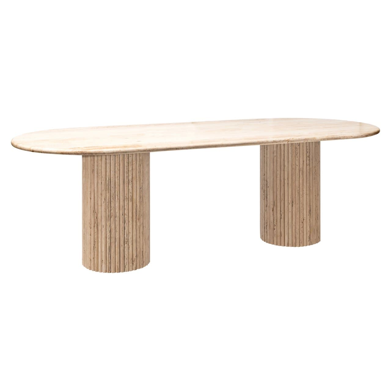 Eettafel La Cantera travertine beige ovaal 240 cm
