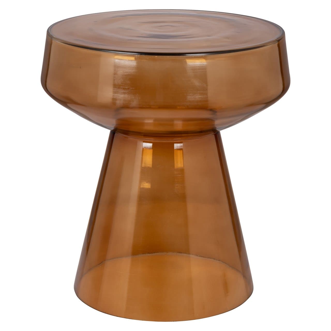 Bijzettafel Bowen glas bruin 38x43 cm