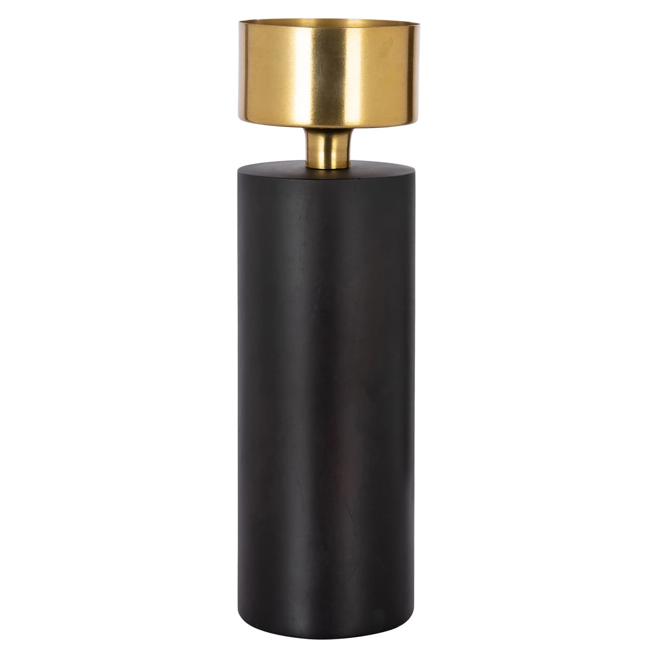 Kandelaar Tess large zwart met gouden houder 43 cm