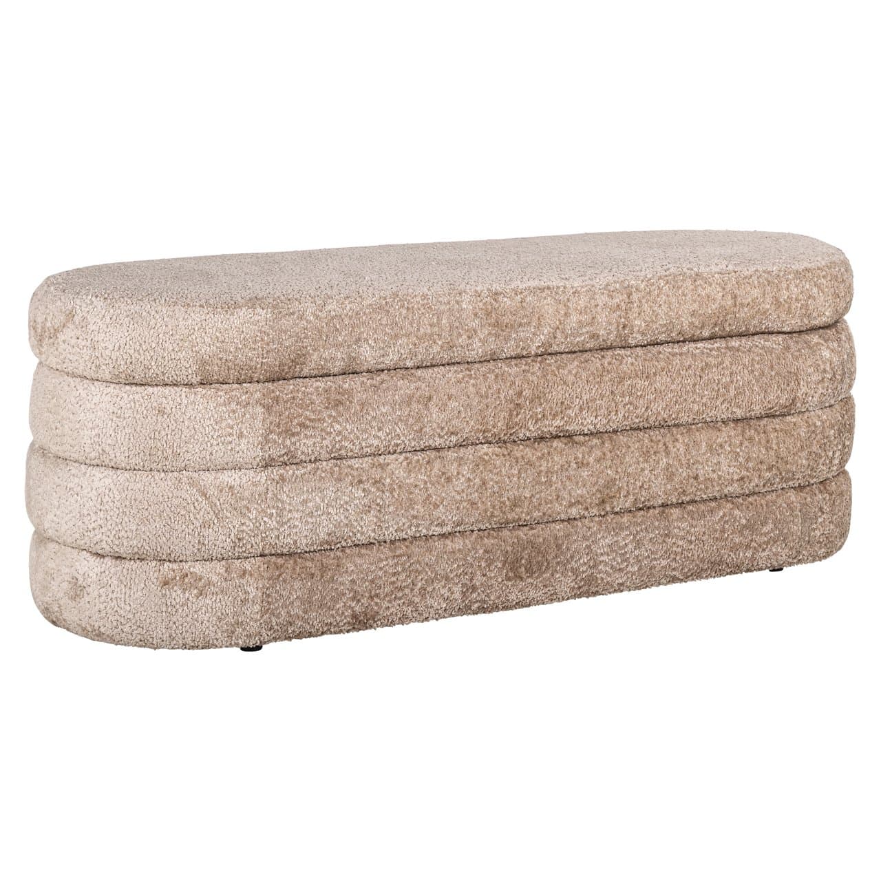 Poef en voetenbank Camille sheep natural 128x46 cm