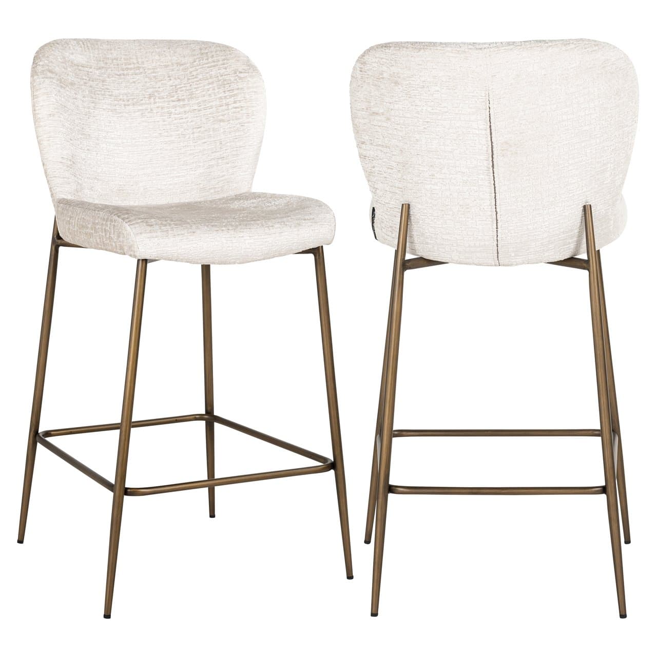 Counterstoel Darby cream fusion met bronzen frame 96 cm