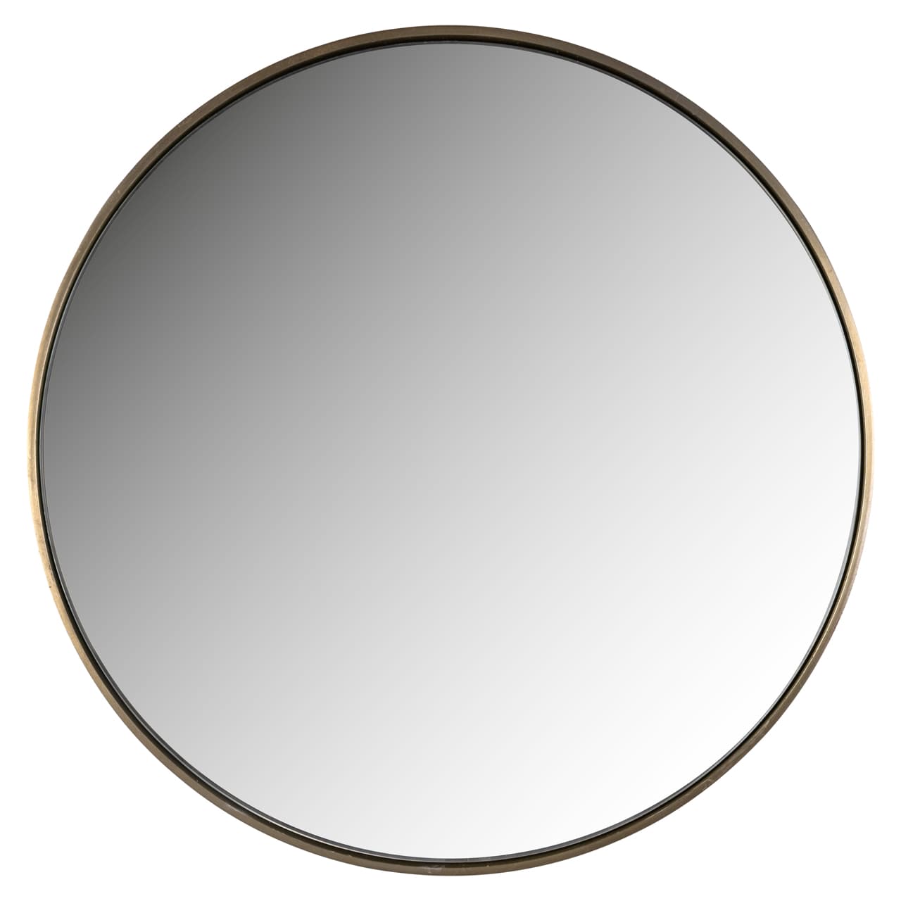 Spiegel Mammom rond met gouden aluminium lijst 39 cm