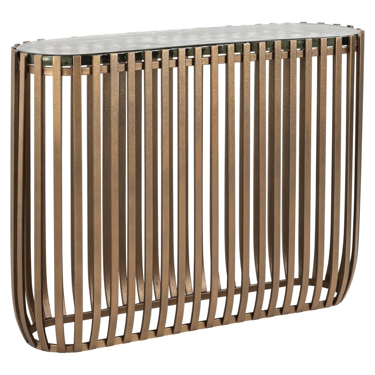 Console Volante goud met glazen blad 107x75 cm