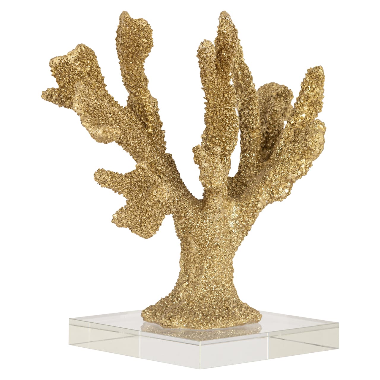 Koraal decoratie Mette goud polyresin 29x26 cm
