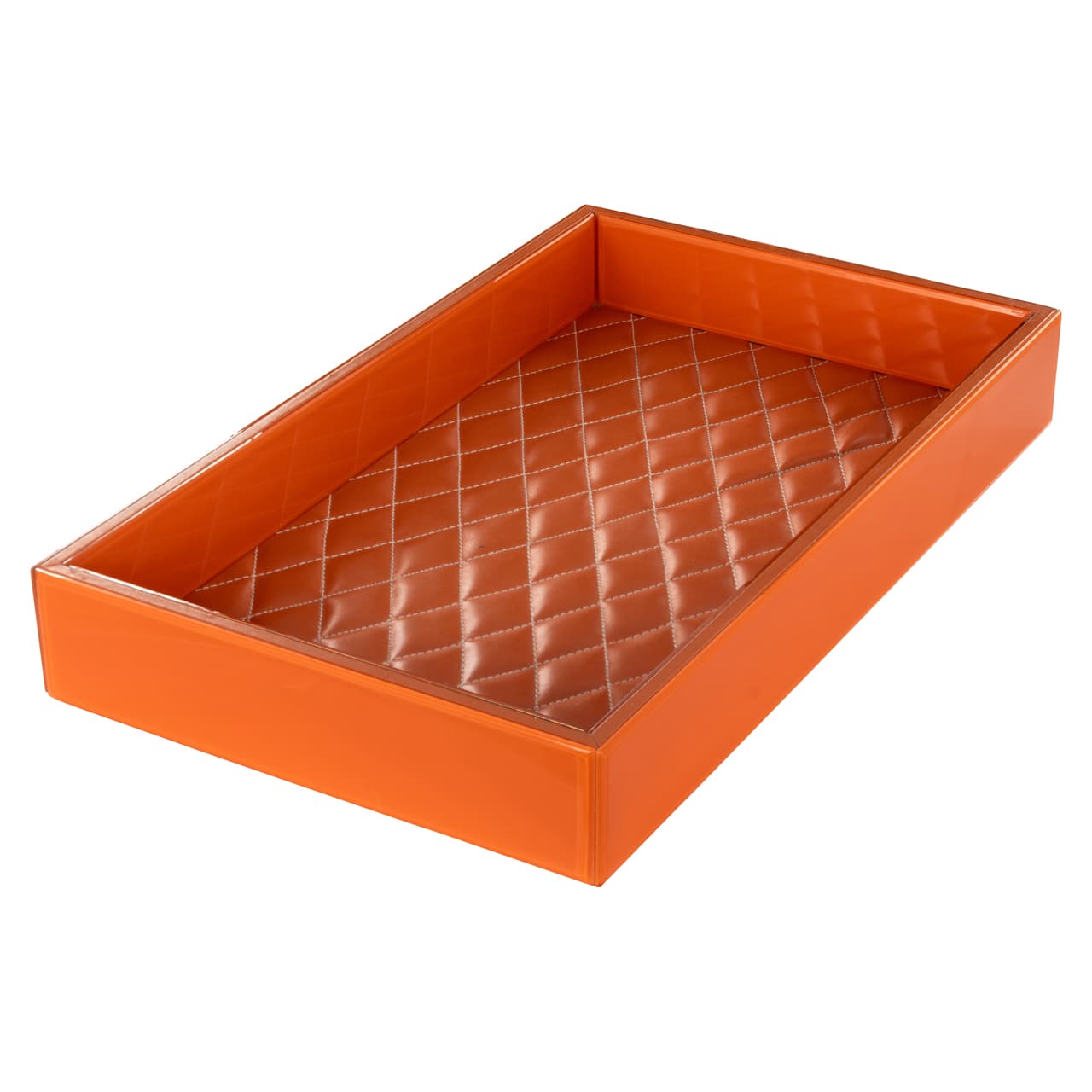 Dienblad Jelissa oranje met gewatteerde bodem 31 cm
