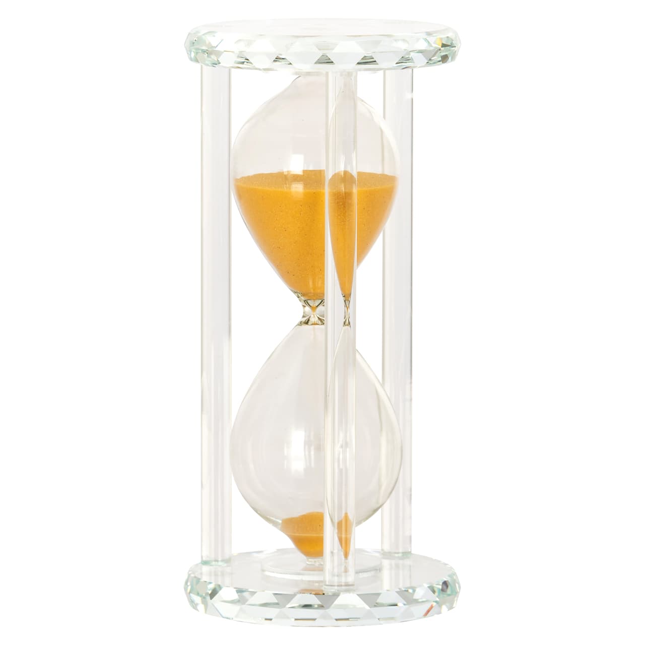 Zandloper Zinia glas met oranje zand 16,5 cm