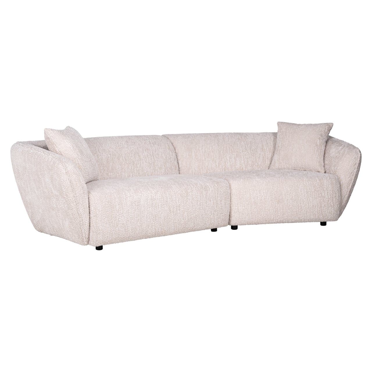 Bank Armand lovely cream bouclé 3-zitsbank 283 cm