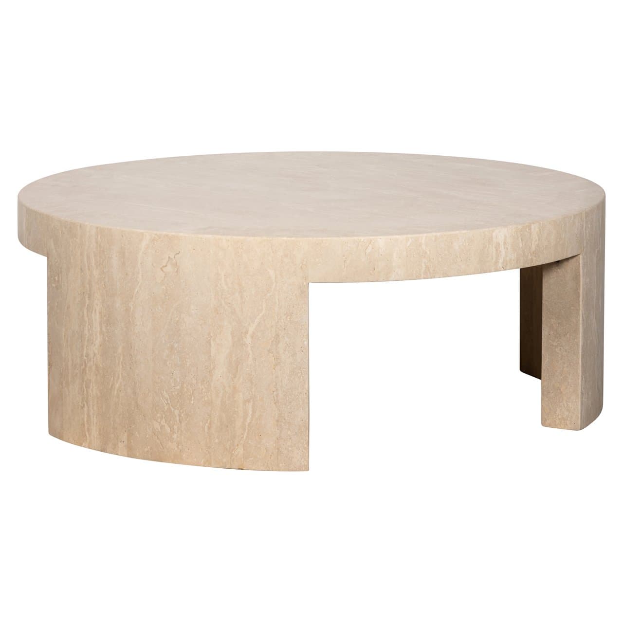 Salontafel Biltmore rond travertine beige 100 cm