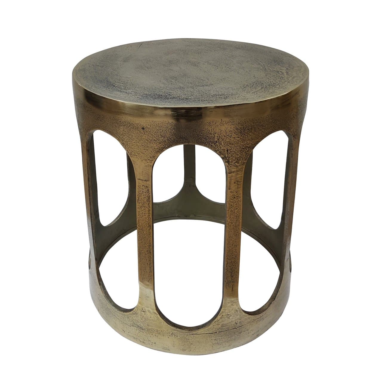 Bijzettafel Du Pont aluminium brushed gold rond 45x50 cm