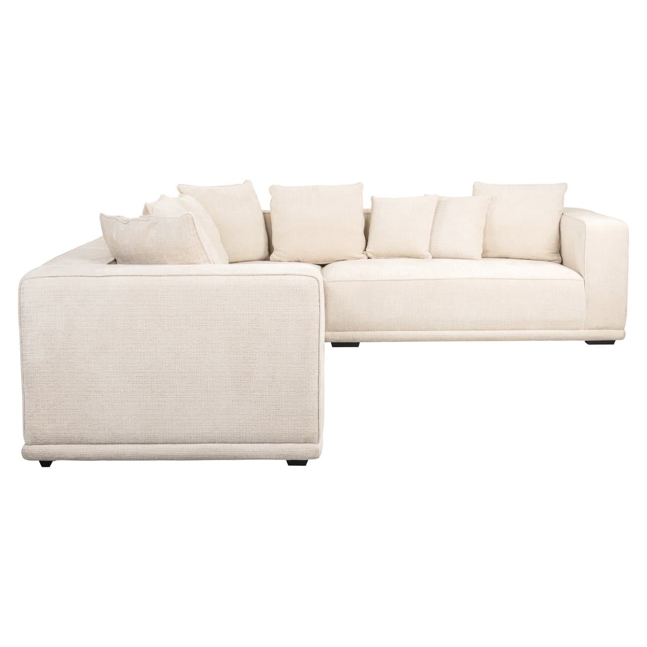 Hoekbank Lusso beige chenille 306 cm - 3-delige hoeksofa
