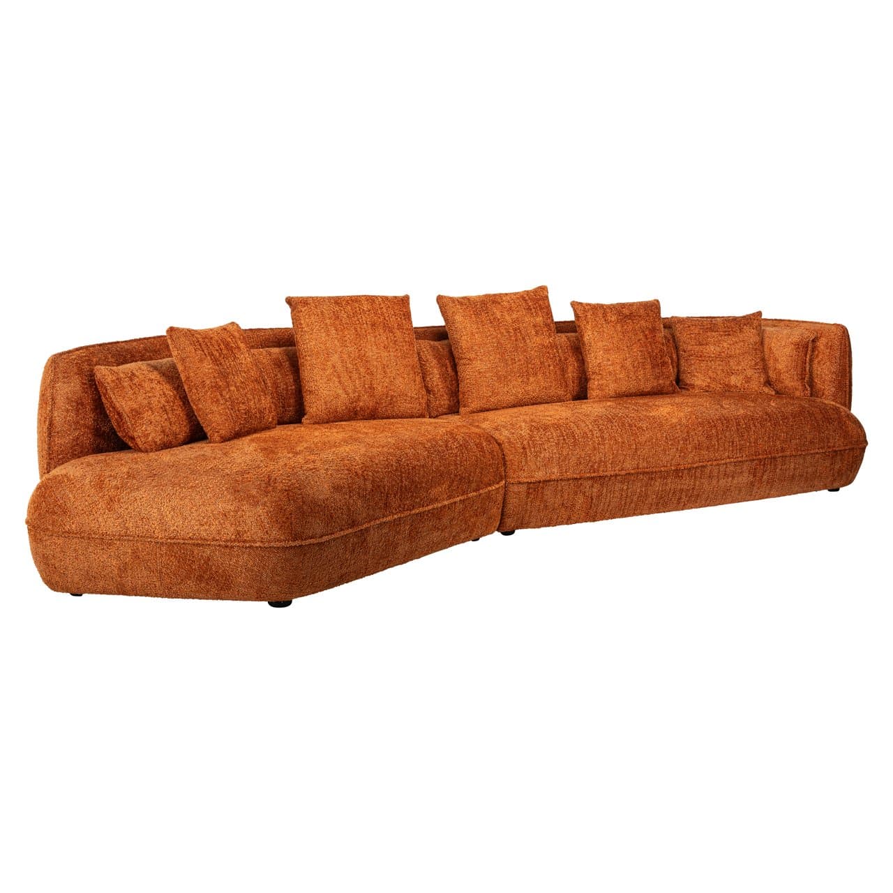 Bank Rodina gebogen 2-delige sofa lovely pumpkin 100% polyester