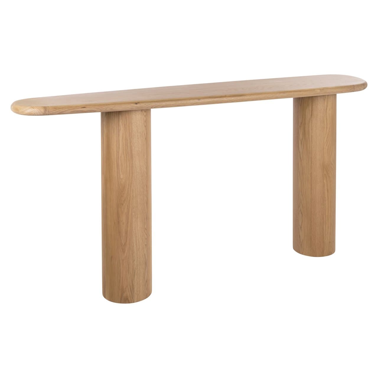 Consoletafel Oakley naturel eiken 165 cm met ronde poten
