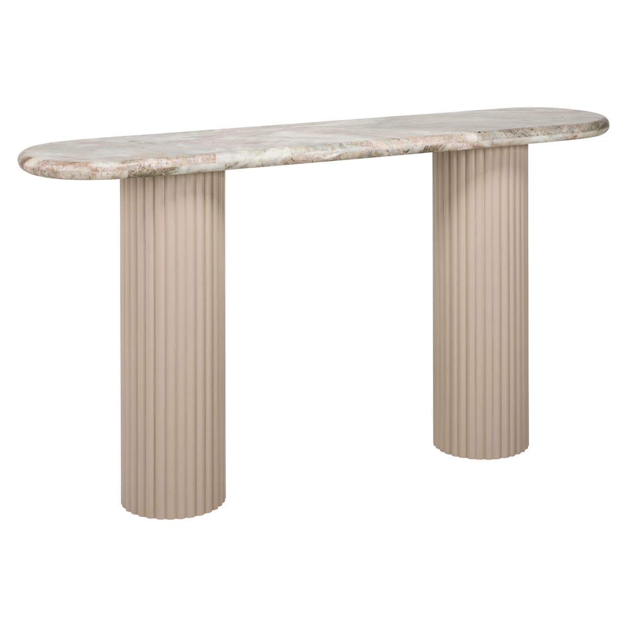 Consoletafel Coronel blush beige met Toronto marmer blad 160 cm