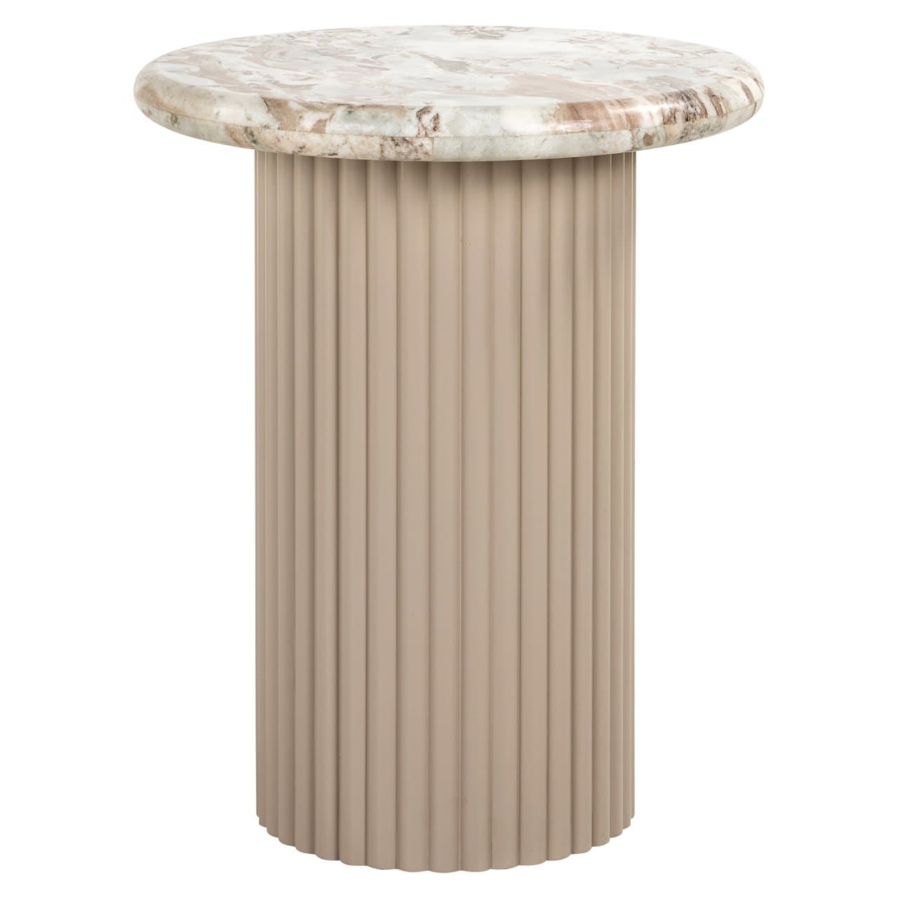 Bijzettafel Coronel blush beige met Toronto marmeren blad