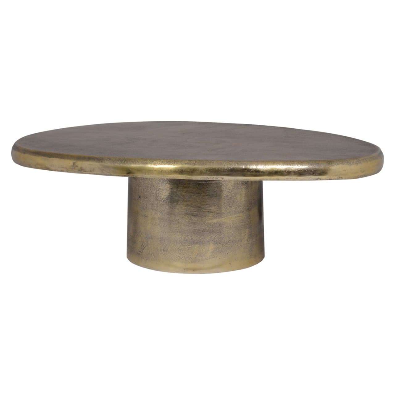 Salontafel Pulitzer brushed gold aluminium en messing 106 cm